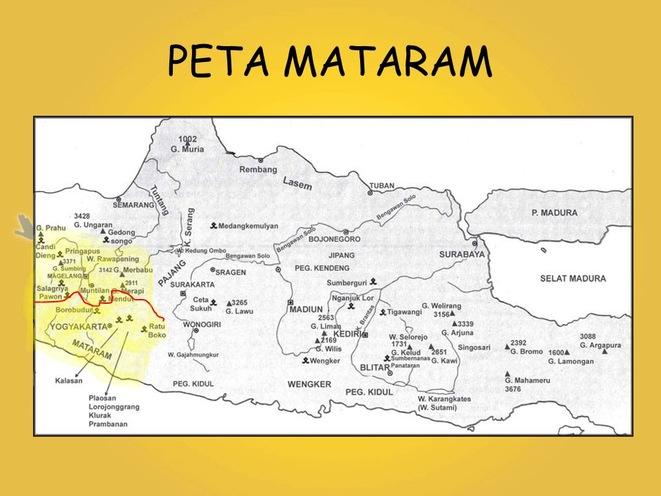 Peta Wilayah Kesultanan Mataram